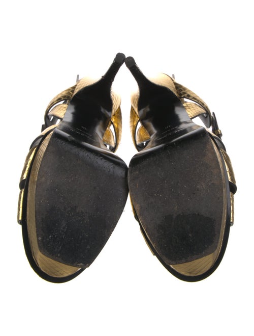 Yves Saint Laurent Leather T-Strap Sandals