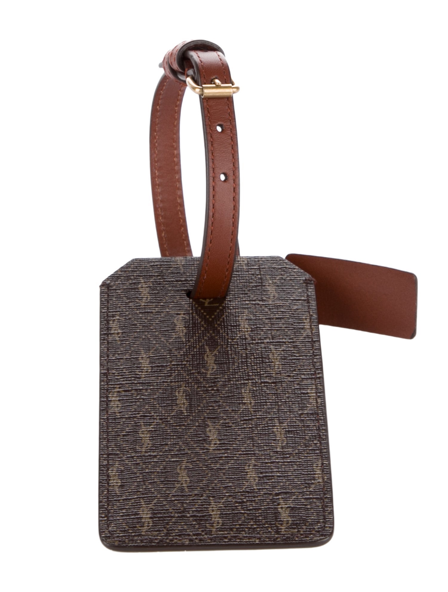 Yves Saint Laurent Monogram leather luggage tag
