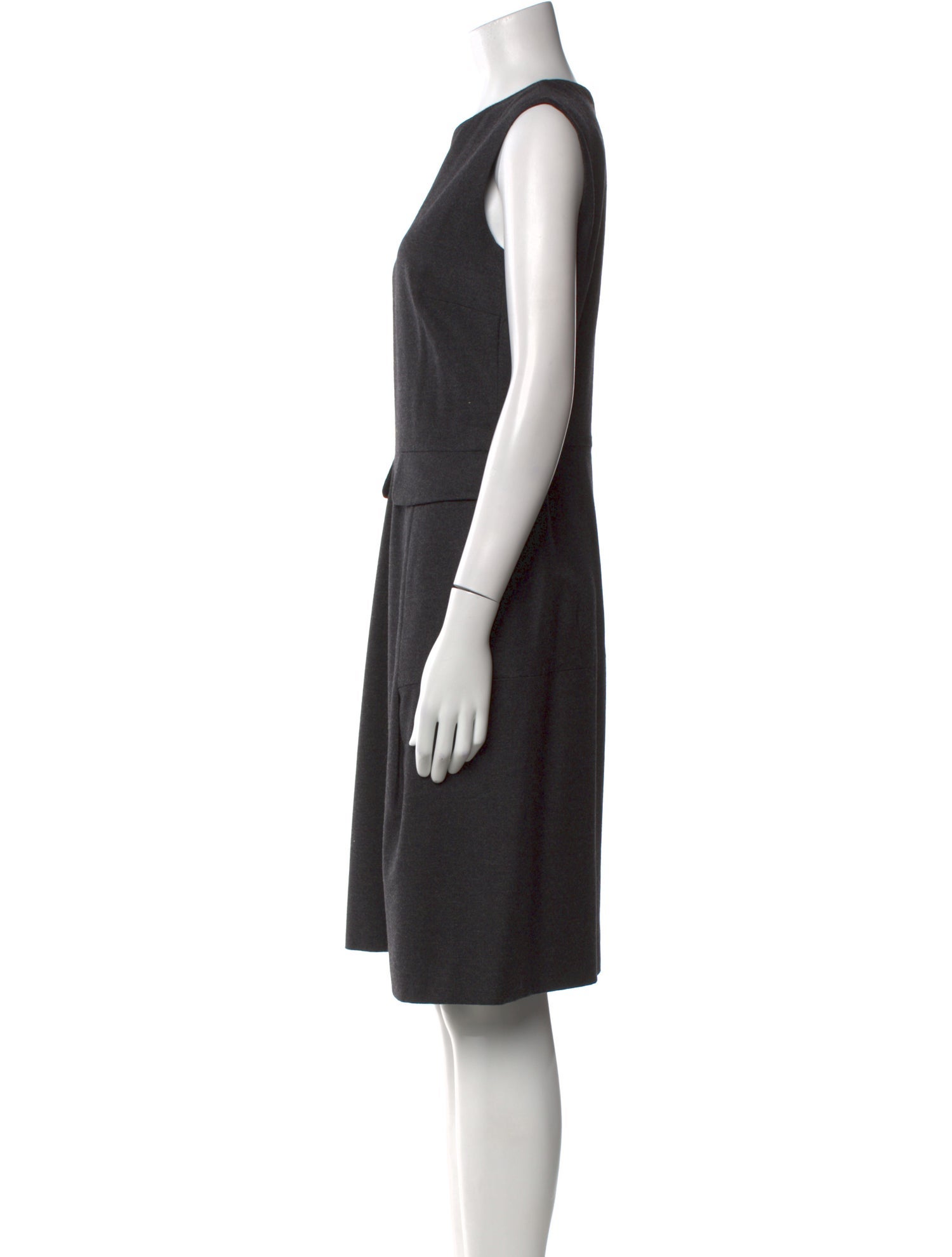 Yves Saint Laurent Wool Knee-Length Dress