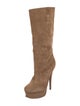 Yves Saint Laurent Suede Slouch Boots