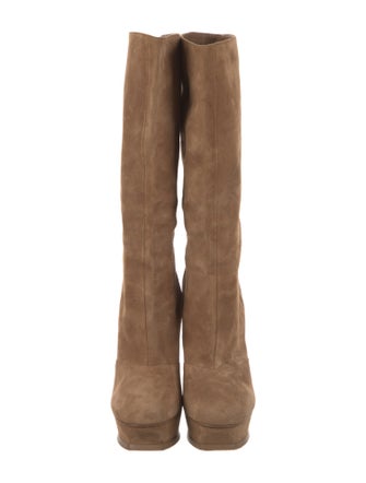 Yves Saint Laurent Suede Slouch Boots