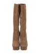 Yves Saint Laurent Suede Slouch Boots