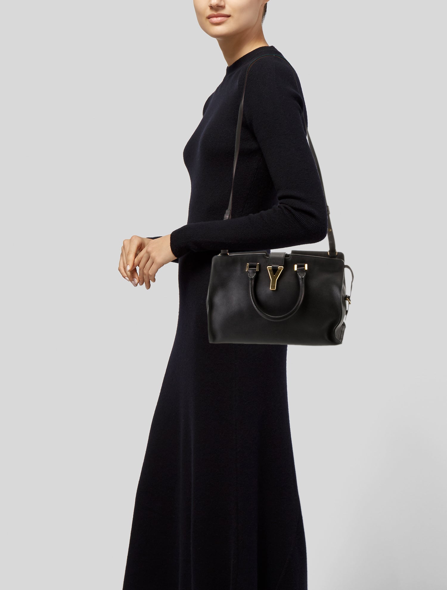 Saint Laurent Leather Y Cabas Small