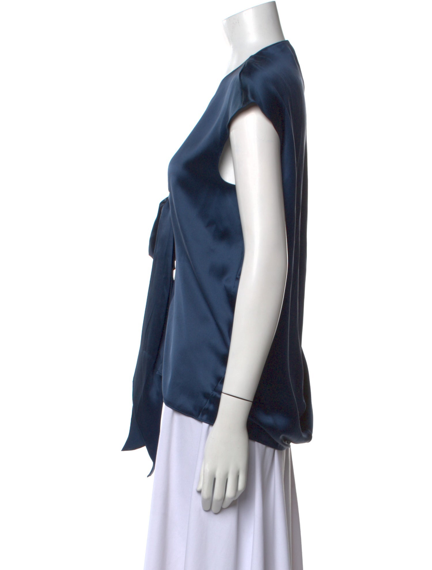 Yves Saint Laurent Silk V-Neck Blouse