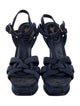 Yves Saint Laurent Suede T-Strap Sandals