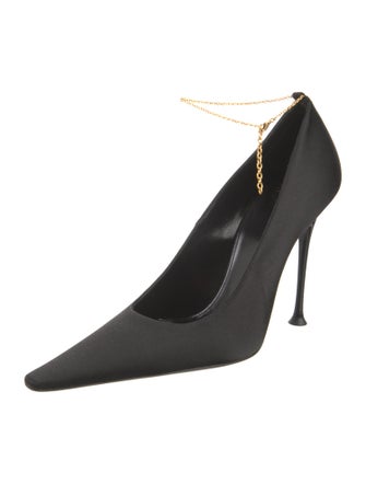 Yves Saint Laurent Satin Crystal Embellishments Pumps