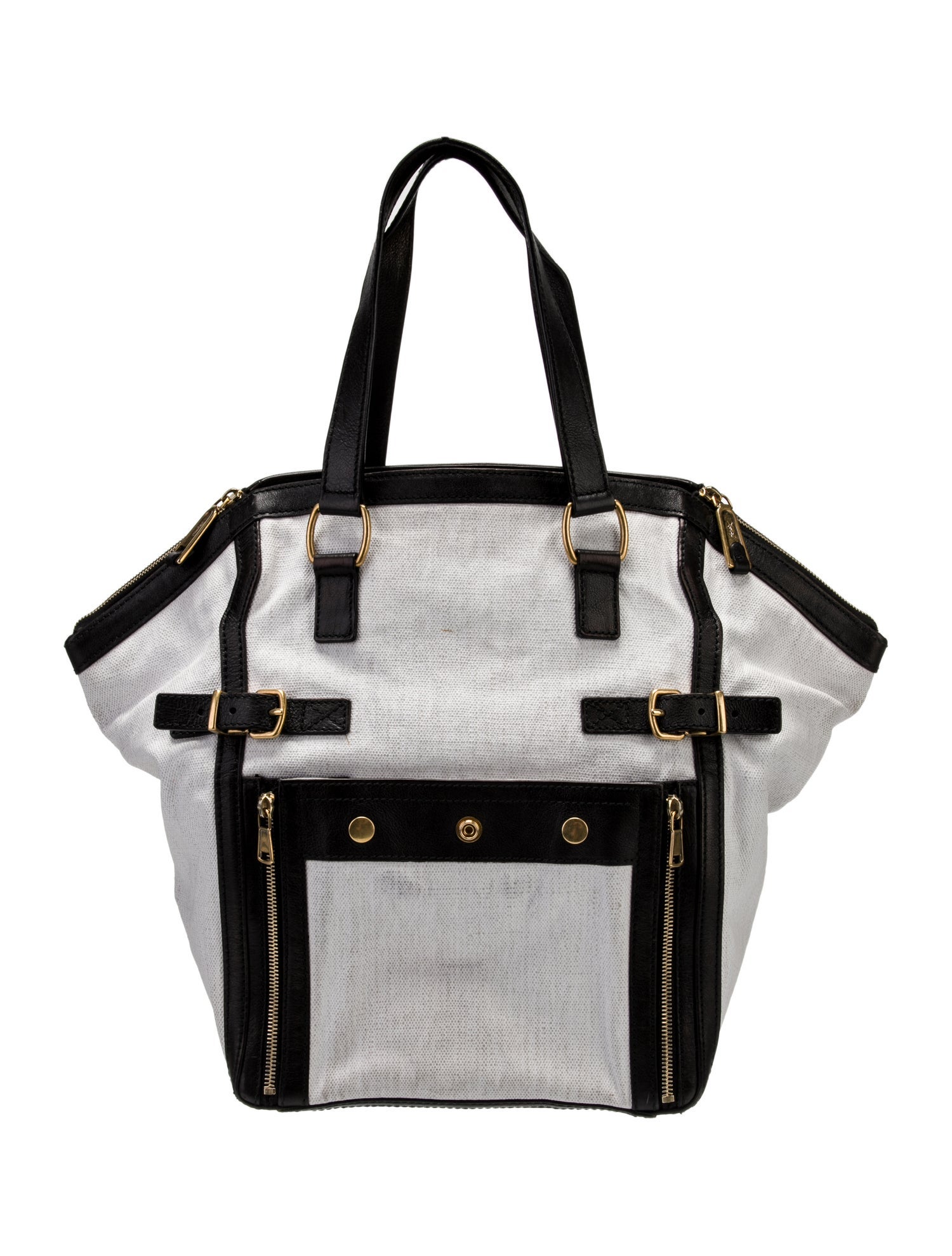 Yves Saint Laurent Rive Gauche Canvas Top Handle Bag