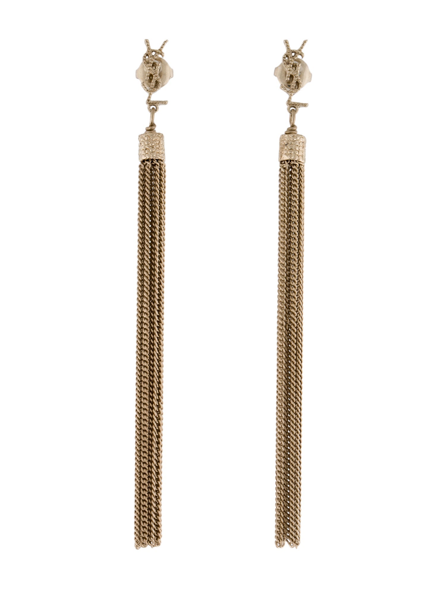 Yves Saint Laurent LouLou Chain Tassel Drop Earrings