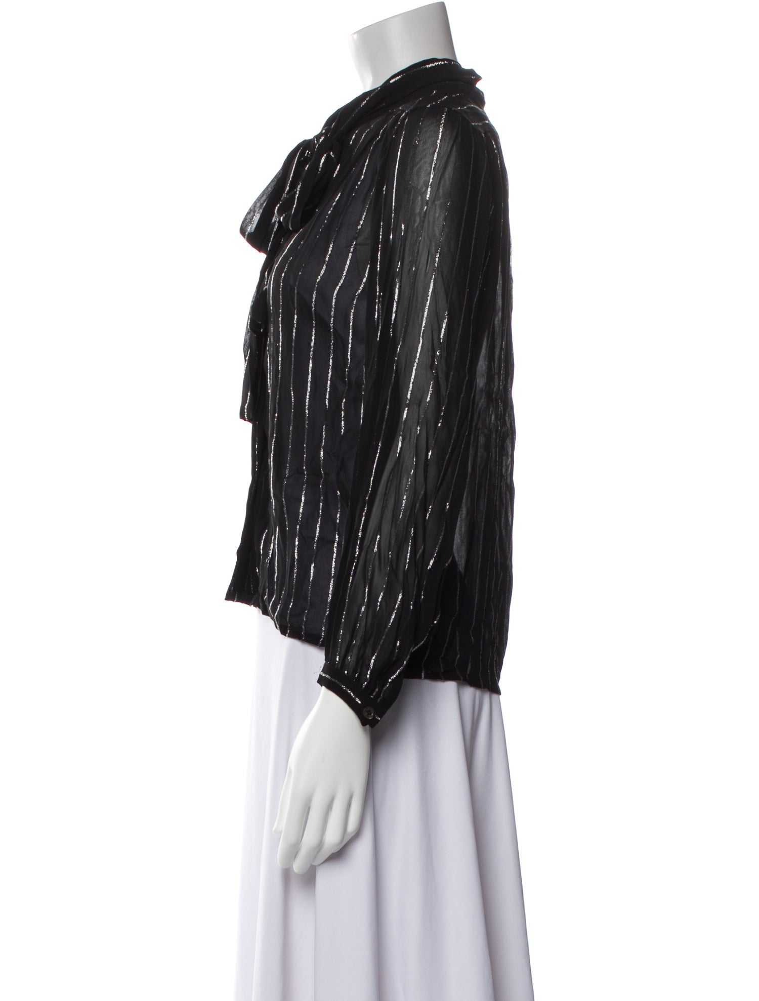 Yves Saint Laurent Rive Gauche Vintage Late 1970's - Early 1980's Button-Up Top