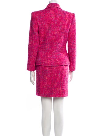 Yves Saint Laurent Tweed Pattern Skirt Suit
