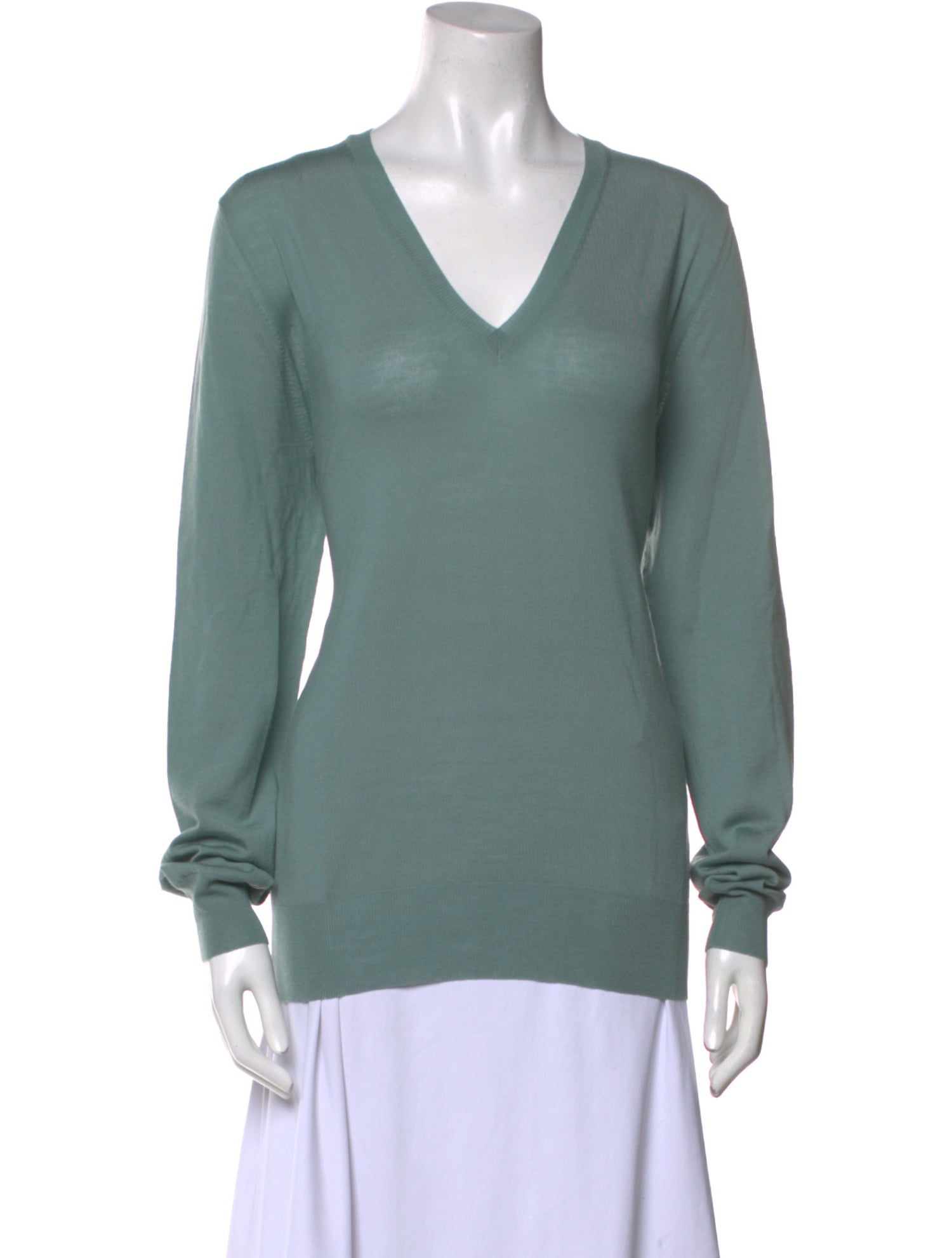 Yves Saint Laurent Virgin Wool V-Neck Sweater