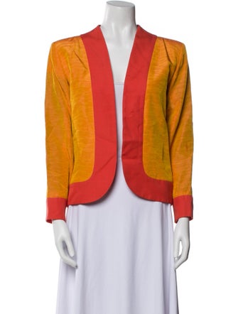 Yves Saint Laurent Silk Colorblock Pattern Jacket