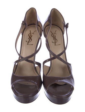 Yves Saint Laurent Patent Leather Sandals
