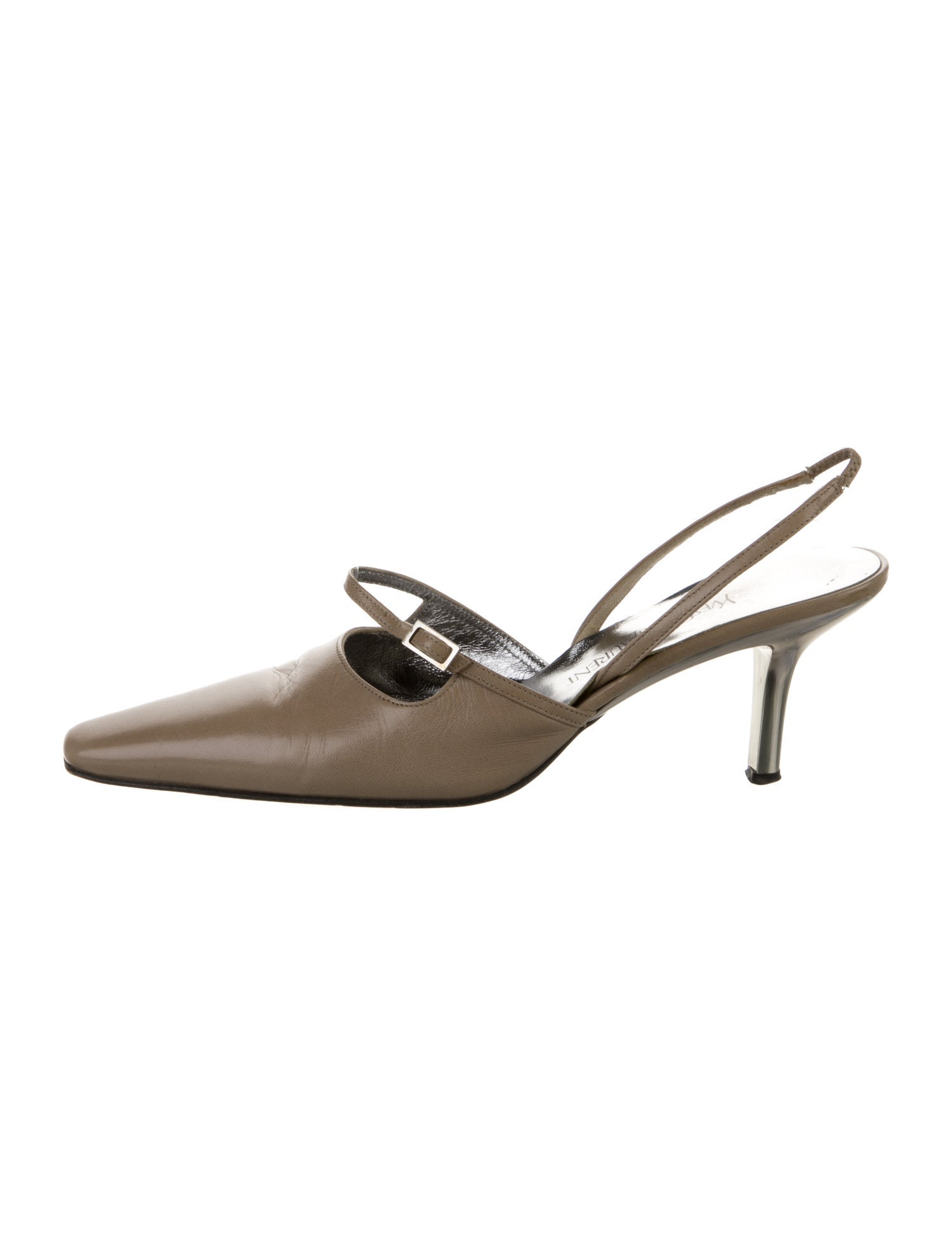 Yves Saint Laurent Leather Slingback Pumps