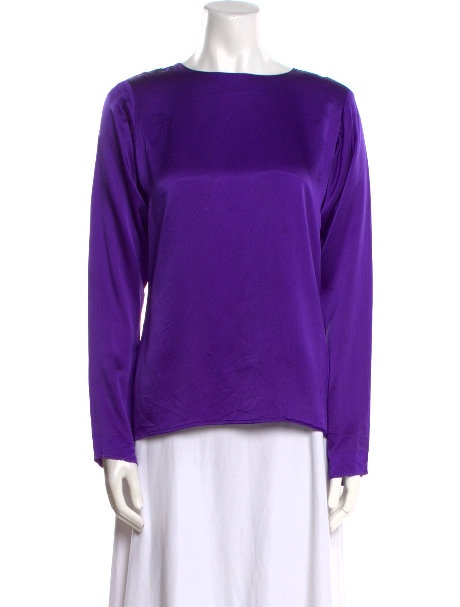 Yves Saint Laurent Silk Bateau Neckline Blouse