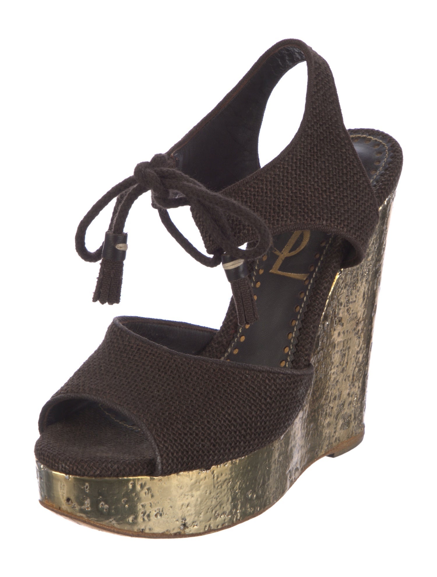 Yves Saint Laurent Colorblock Pattern Espadrilles