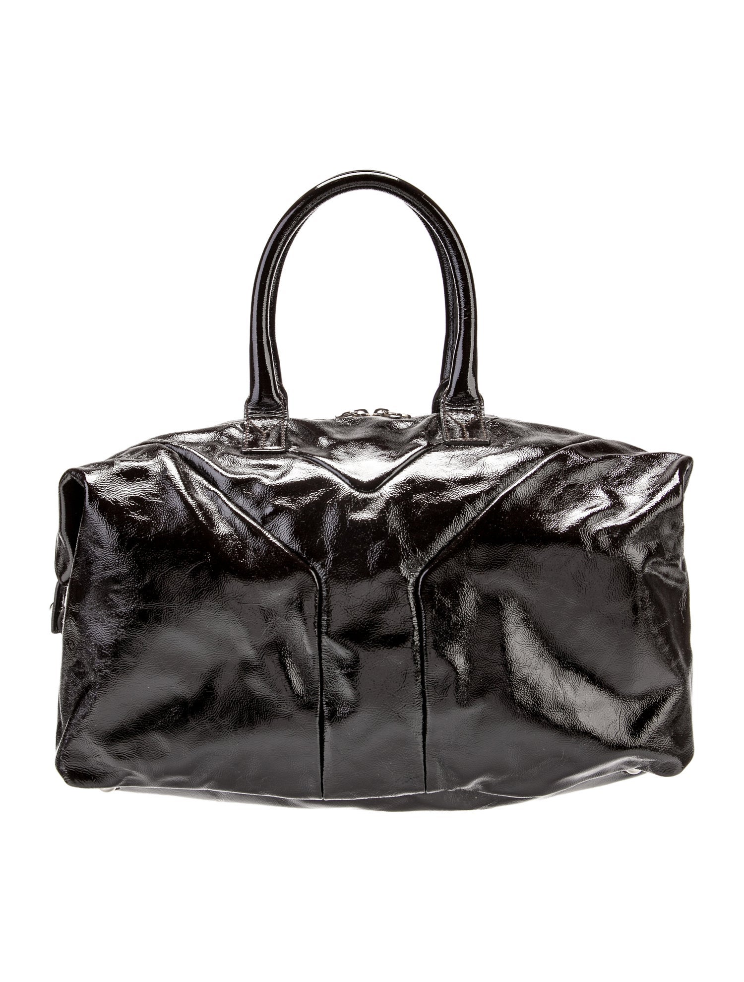 Yves Saint Laurent Rive Gauche Patent Leather Top Handle Bag Vintage