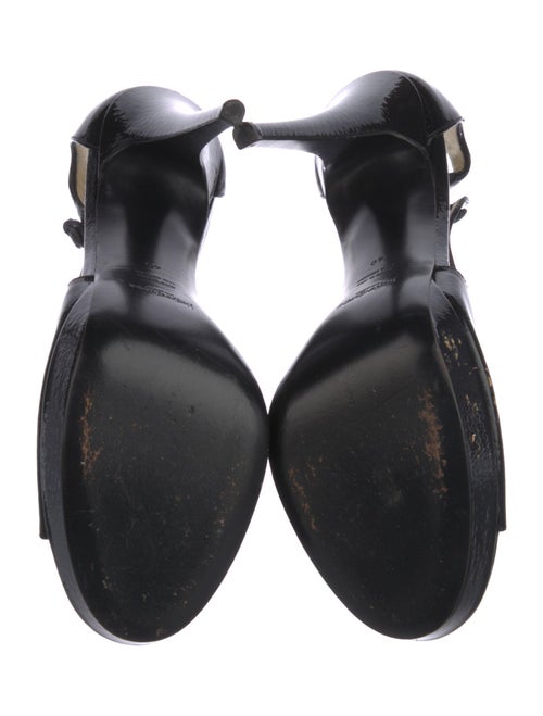 Yves Saint Laurent Patent Leather T-Strap Pumps