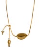 Yves Saint Laurent Shell Charm Pendant Necklace