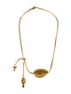 Yves Saint Laurent Shell Charm Pendant Necklace