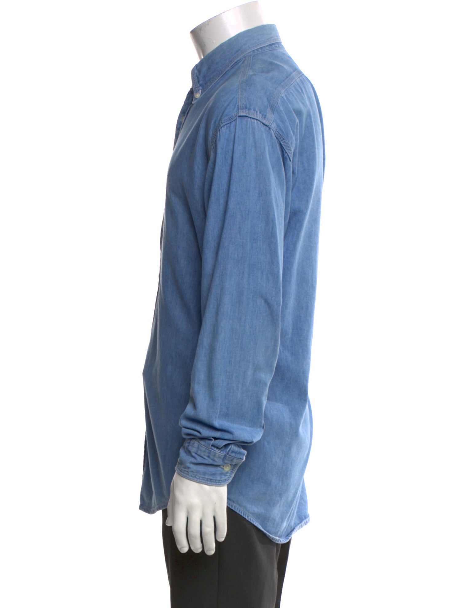 Yves Saint Laurent Pour Homme Long Sleeve Denim Shirt
