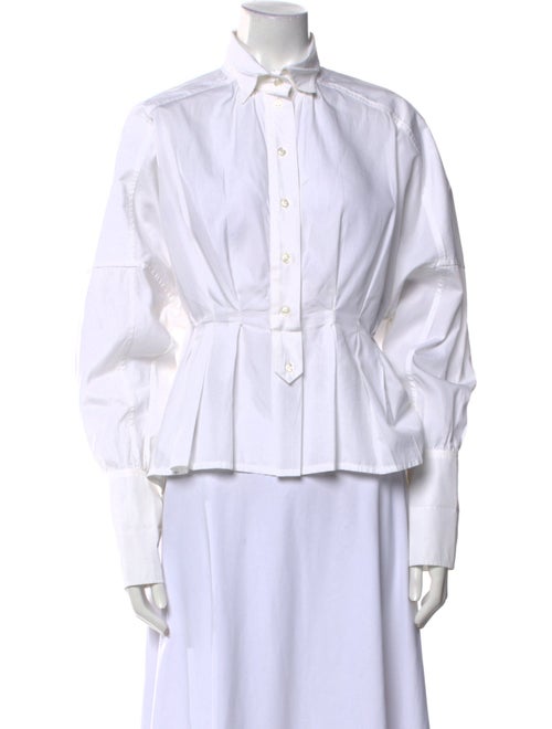 Yves Saint Laurent Long Sleeve Button-Up Top