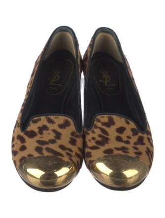 Yves Saint Laurent Ponyhair Animal Print Ballet Flats