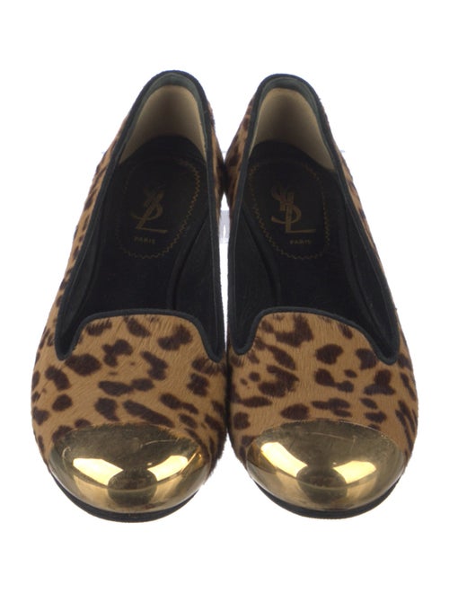 Yves Saint Laurent Ponyhair Animal Print Ballet Flats