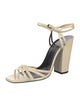 Yves Saint Laurent Leather Colorblock Pattern Sandals