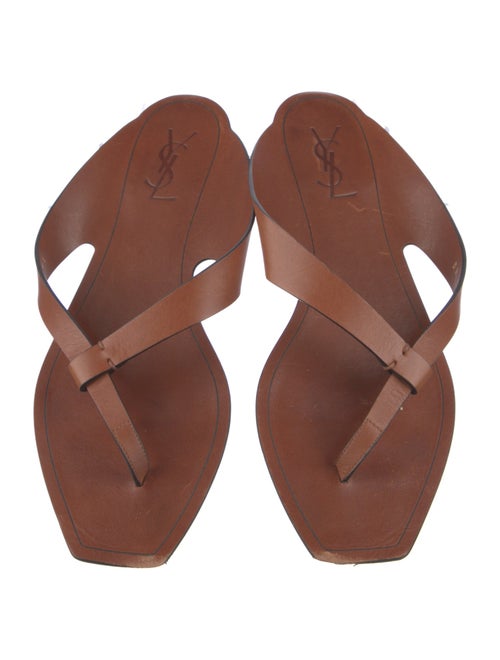 Yves Saint Laurent Leather Slides