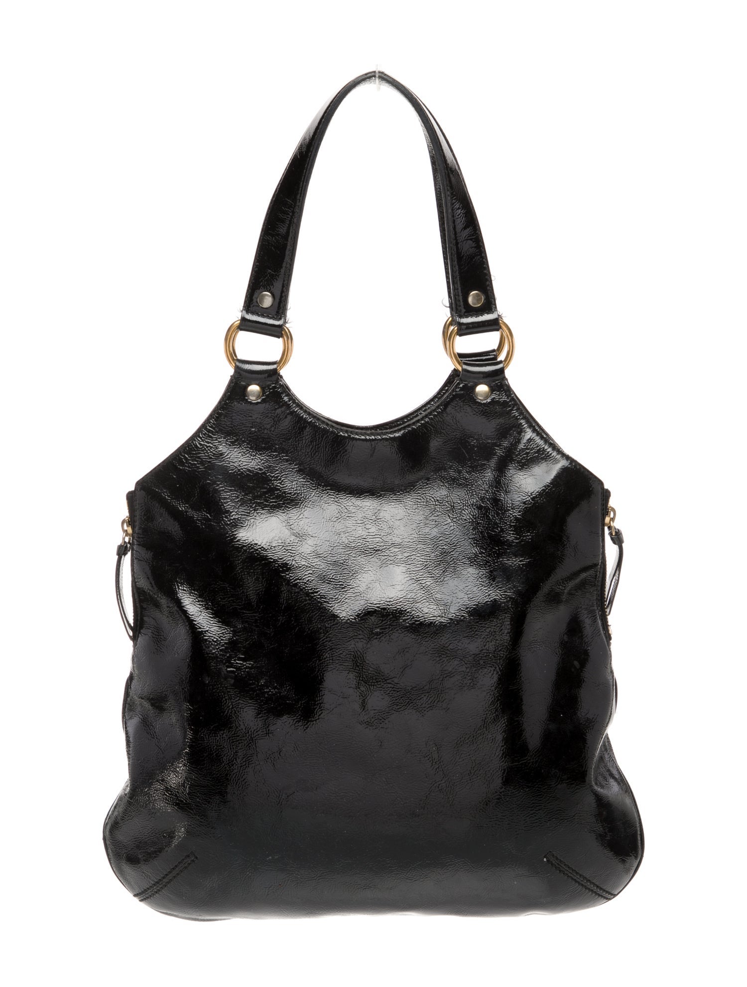 Yves Saint Laurent Rive Gauche Patent Leather Shoulder Bag Vintage