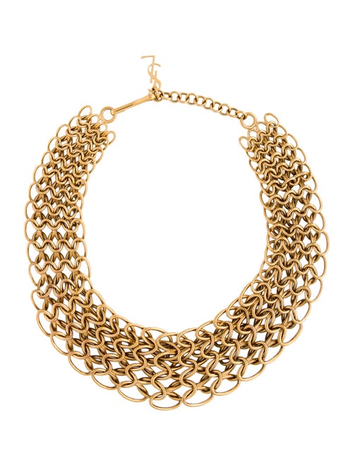 Yves Saint Laurent Multistrand Link Necklace