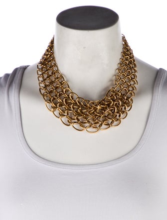 Yves Saint Laurent Multistrand Link Necklace