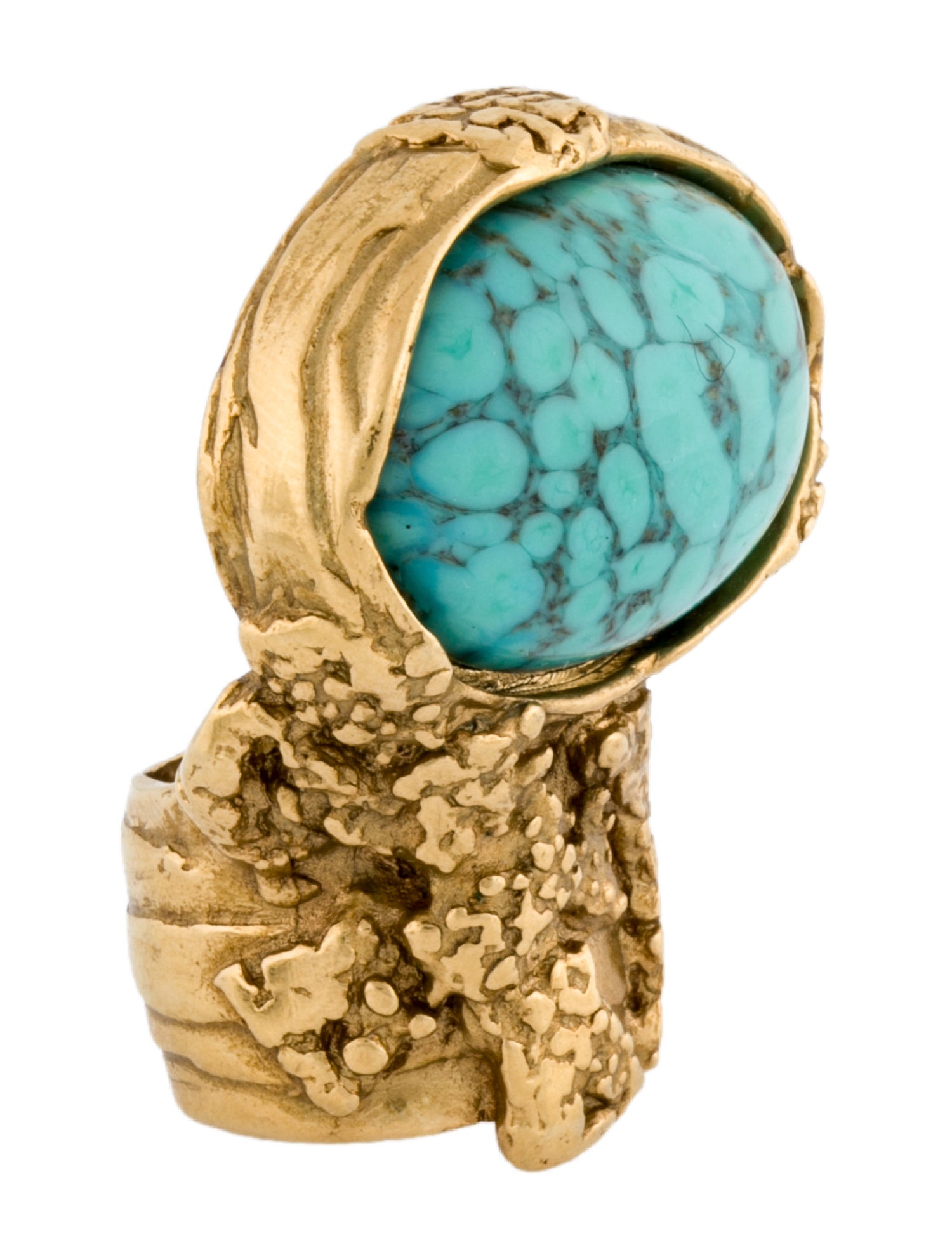 Yves Saint Laurent Glass Arty Cocktail Ring