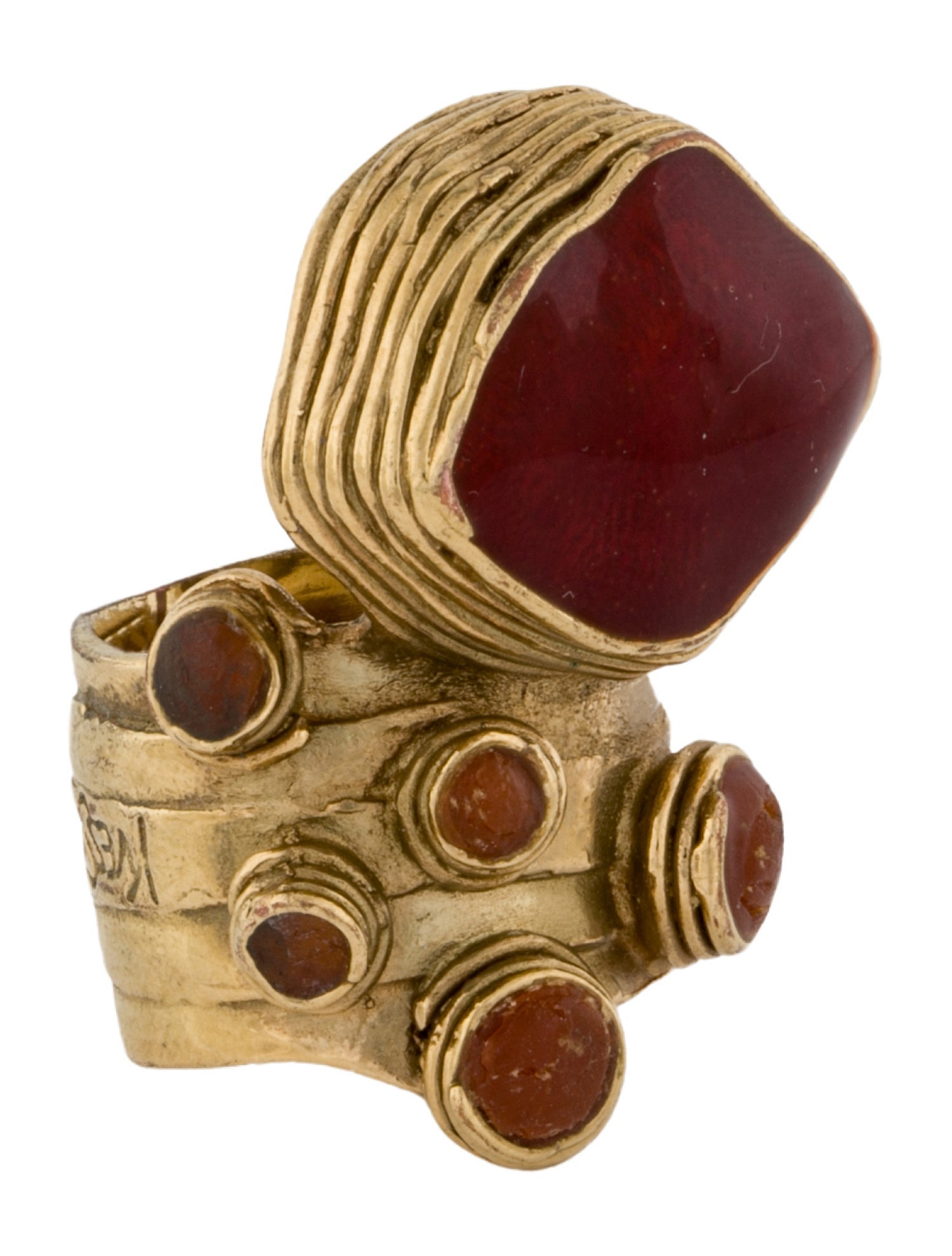 Yves Saint Laurent Resin & Enamel Arty Dot Ring