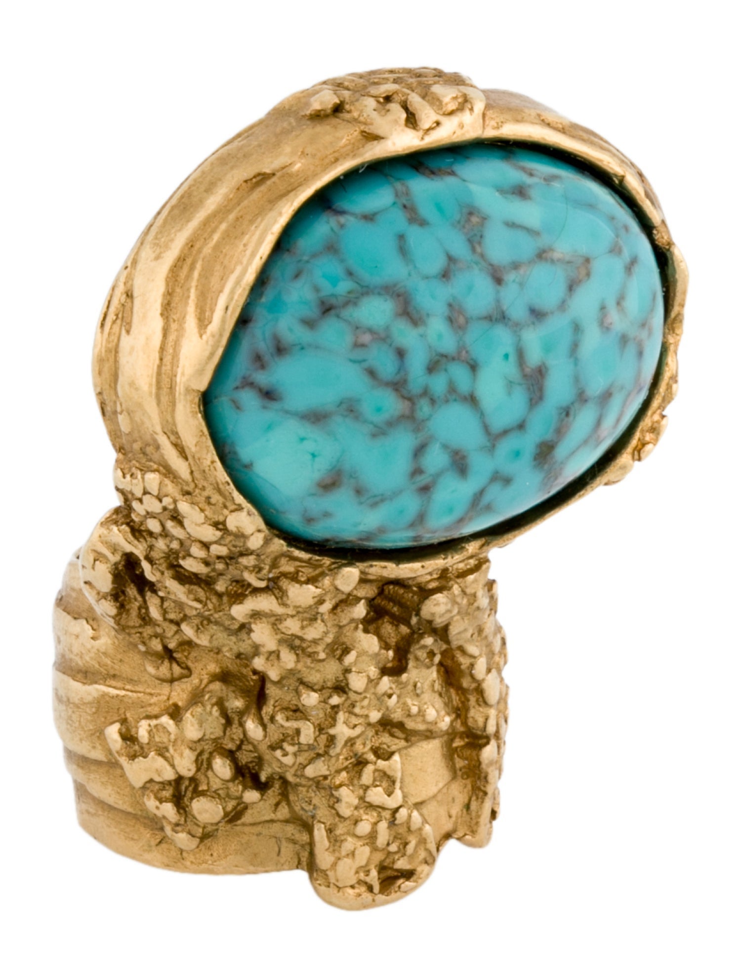 Yves Saint Laurent Glass Arty Cocktail Ring