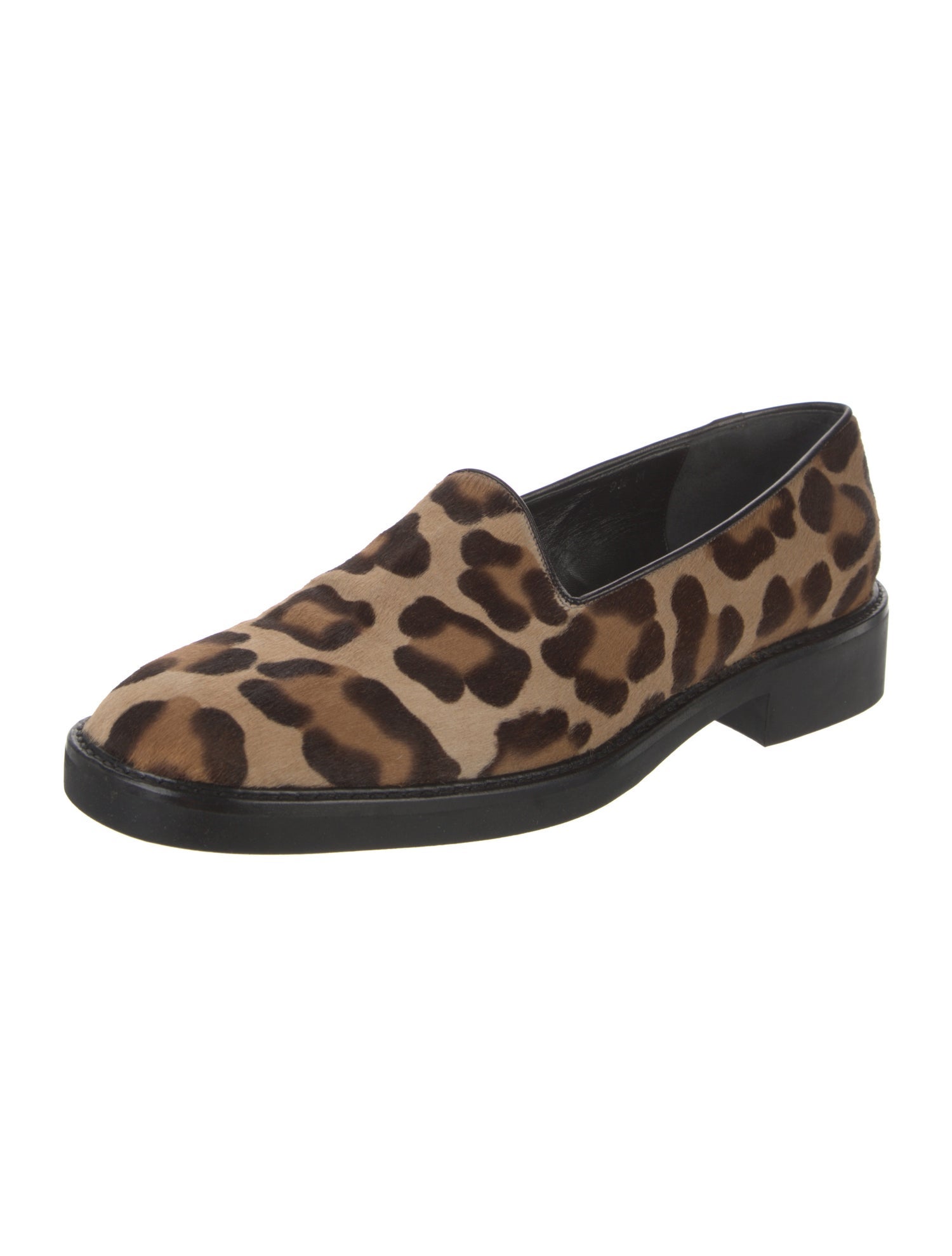 Yves Saint Laurent Ponyhair Animal Print Loafers