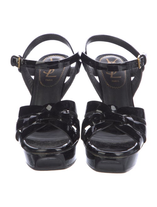Yves Saint Laurent Rive Gauche Patent Leather Sandals
