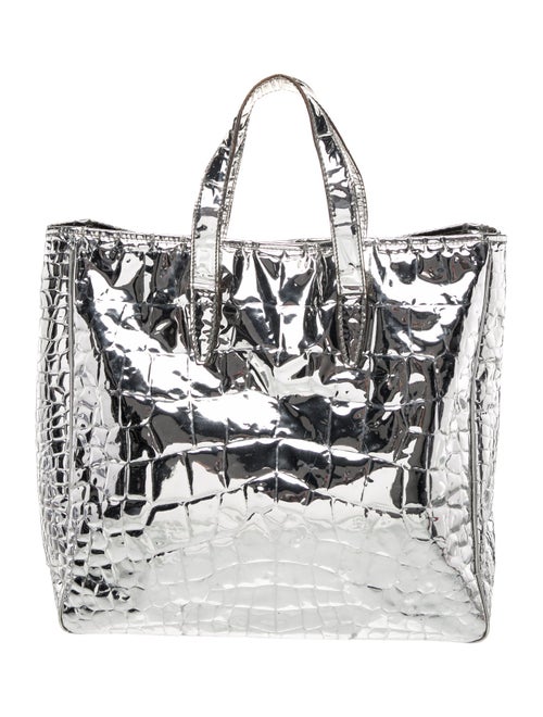 Yves Saint Laurent Rive Gauche Patent Leather Tote Large