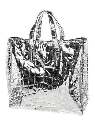 Yves Saint Laurent Rive Gauche Patent Leather Tote Large
