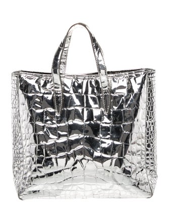 Yves Saint Laurent Rive Gauche Patent Leather Tote Large