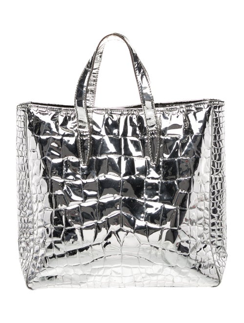 Yves Saint Laurent Rive Gauche Patent Leather Tote Large