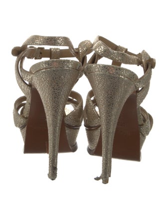 Yves Saint Laurent Leather T-Strap Sandals