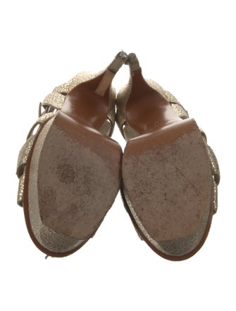 Yves Saint Laurent Leather T-Strap Sandals