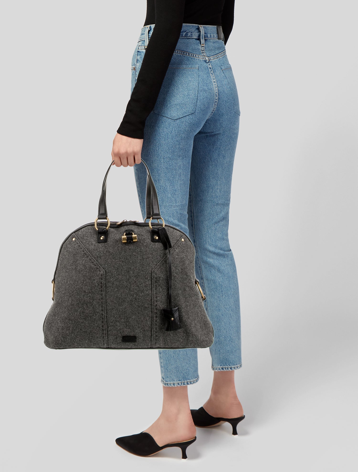 Yves Saint Laurent Wool Shoulder Bag