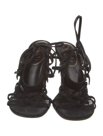 Yves Saint Laurent Suede Slingback Sandals