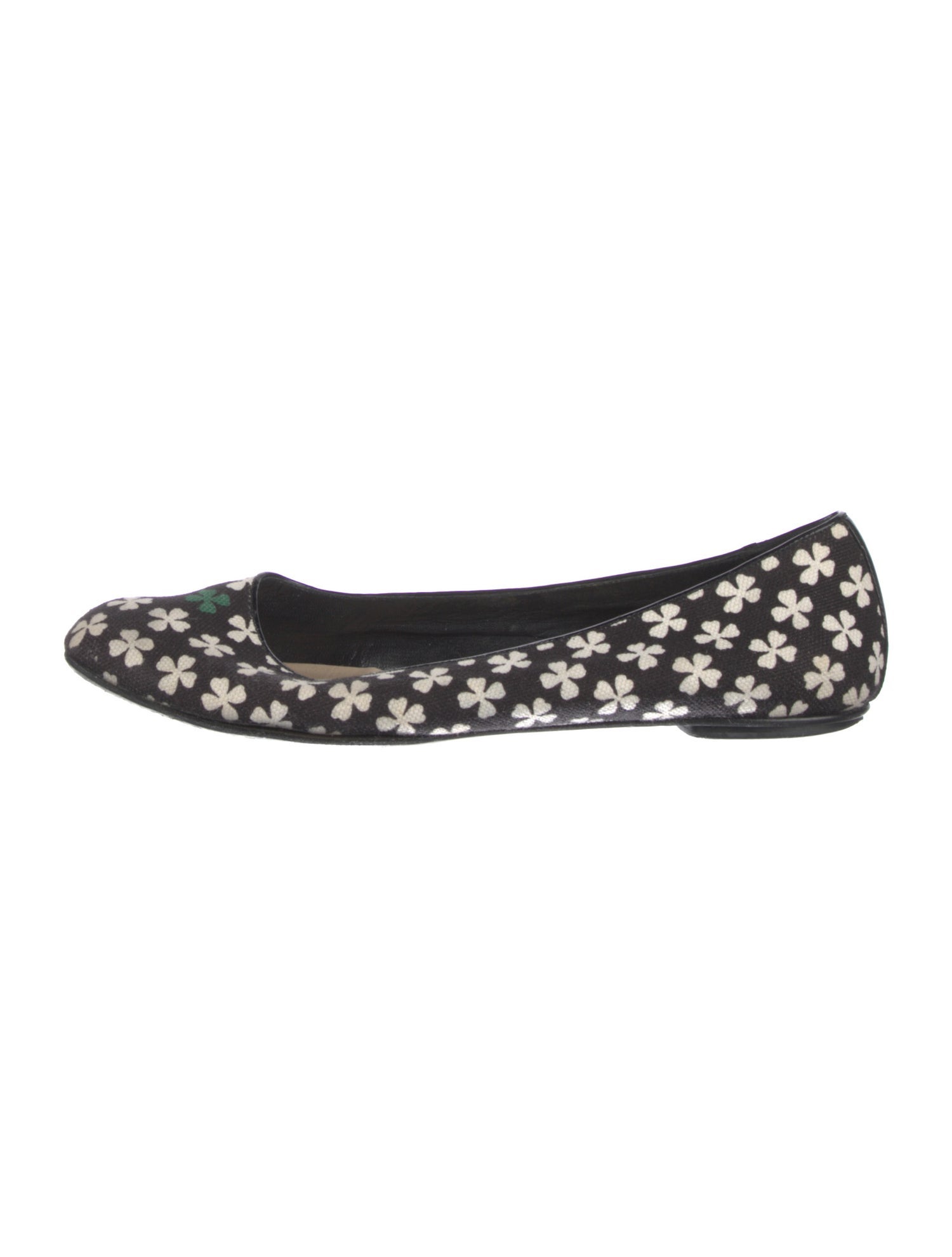 Yves Saint Laurent Canvas Floral Print Ballet Flats