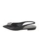Yves Saint Laurent Leather Bow Accents Slingback Pumps