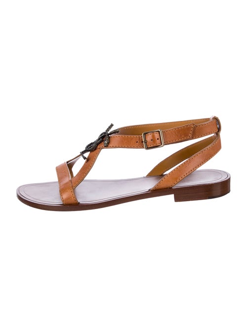 Saint Laurent Leather T-Strap Sandals
