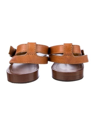 Saint Laurent Leather T-Strap Sandals